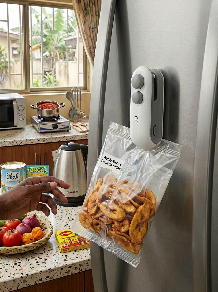 KFS Sealer on Nigerian kitchen fridge